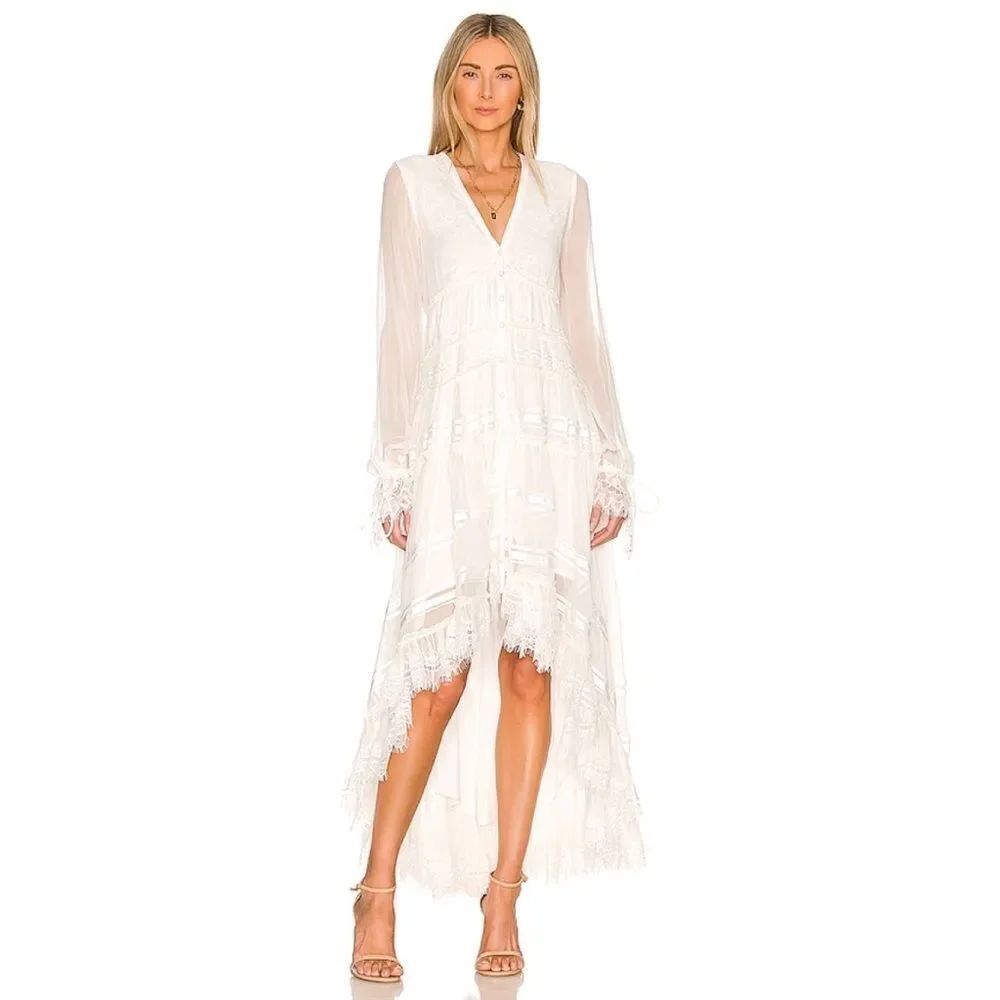 ROCOCO SAND High Low Long Dress in White